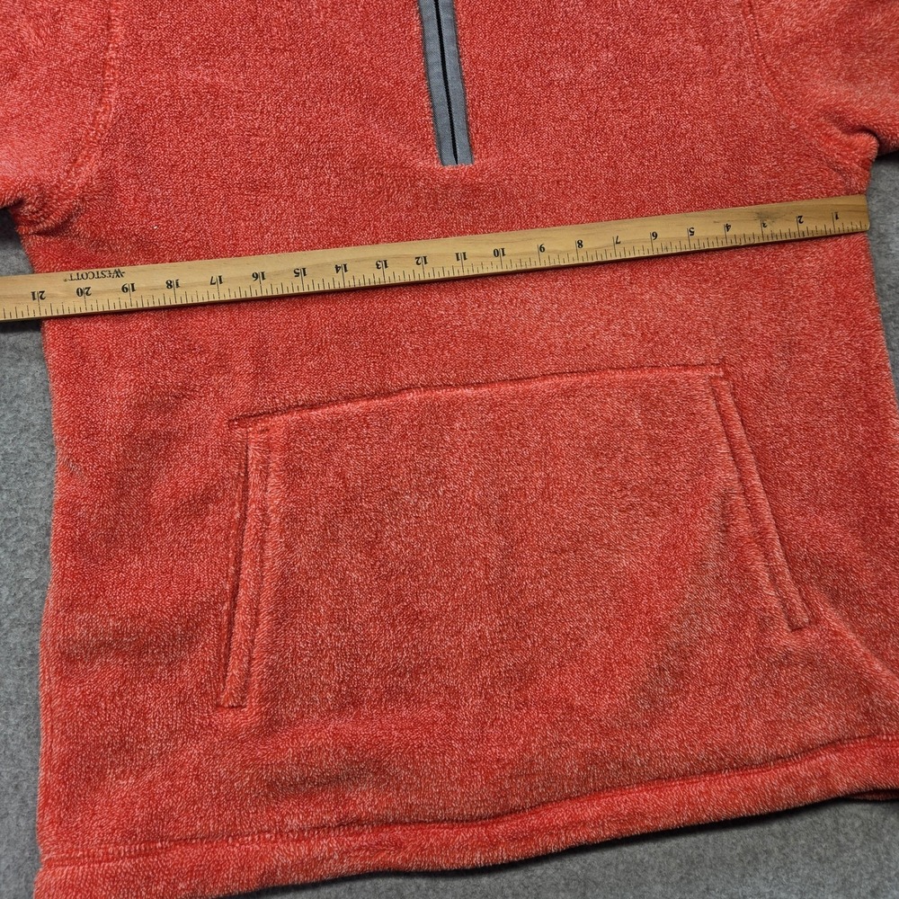 Tommy Bahama Sweatshirt Mens S Orange 1/4 Zip Heavyweight Pockets Logo - Picture 3 of 9
